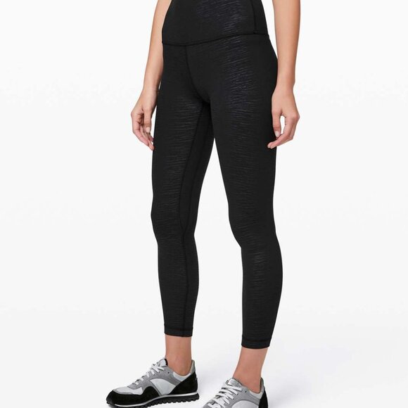 EUC Lululemon Align Pant II 25" Stride Emboss Black Size 10 - Picture 3 of 12